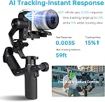 FeiyuTech SCORP Mini 3 Pro Tout-en-un 3-Axis Stabilisateur Gimbal pour appareil photo, Smartphone & Action Cam-in AI Capteur de suivi, Poignée à distance amovible, Vertical Shooting Compatible
