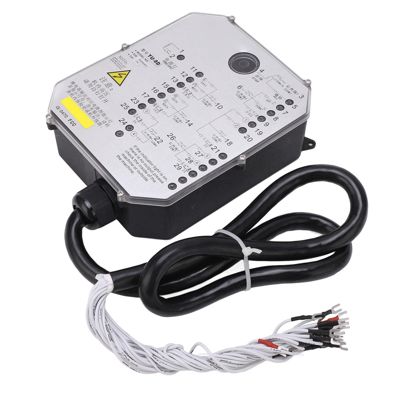 Aramox Przemysłowy Pilot do Dźwigu, 800MHz 10 Przycisków LED (AC24V)