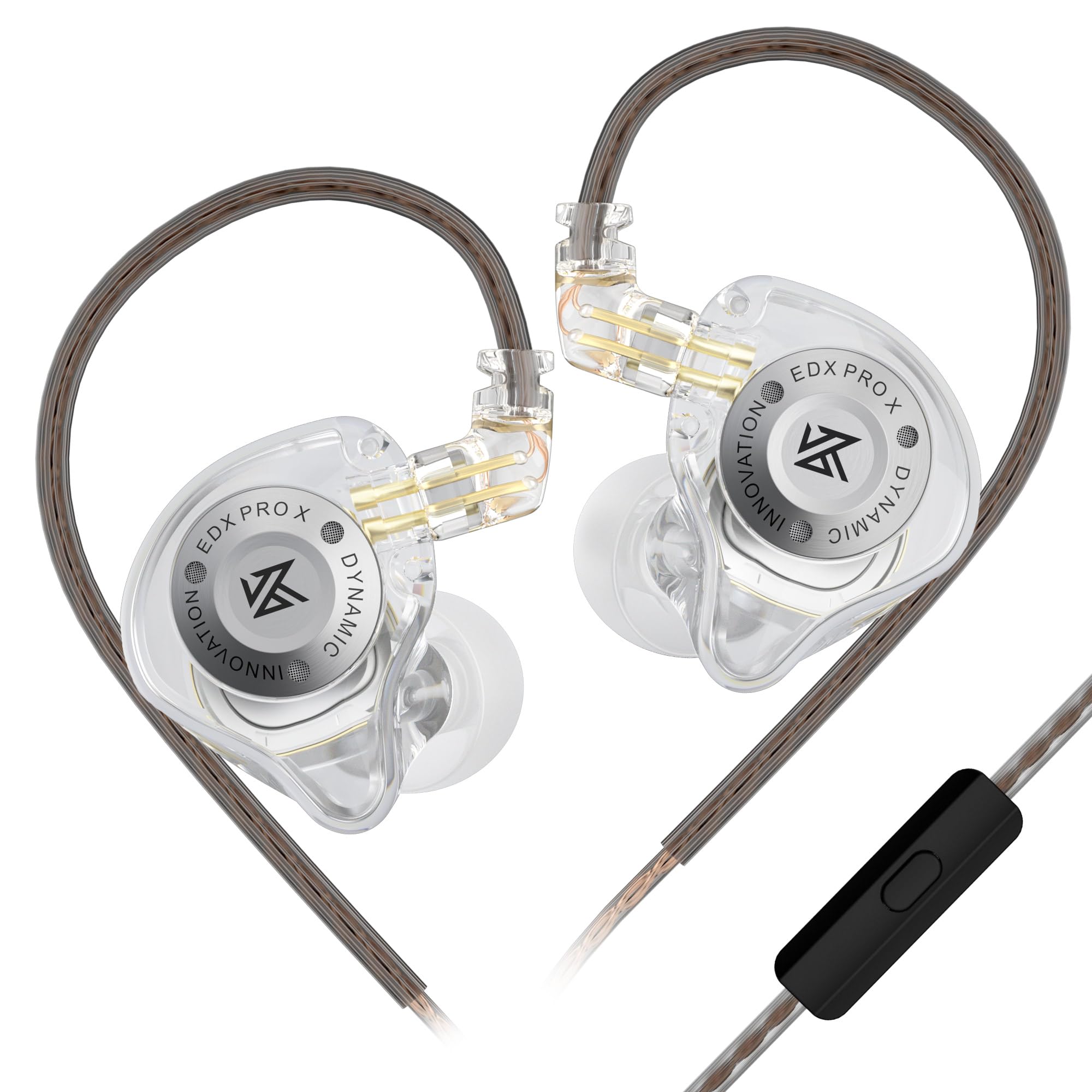 KZ EDX Pro X Auricolari in-ear HiFi IEM, monitor di bassi profondi con cavo rimovibile, per cantanti DJ audiofili