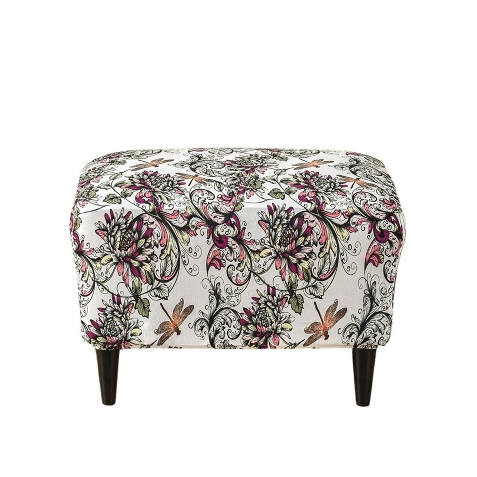 GCYEIDMA Wing Chair Slipcover Wing Chair Cover Stretch Armchair Relax Sofa Slipcovers with Seat Cushion Footstool Covers(B12 Footstool Cover)
