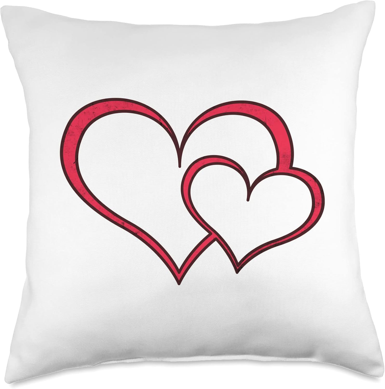 double heart pillow