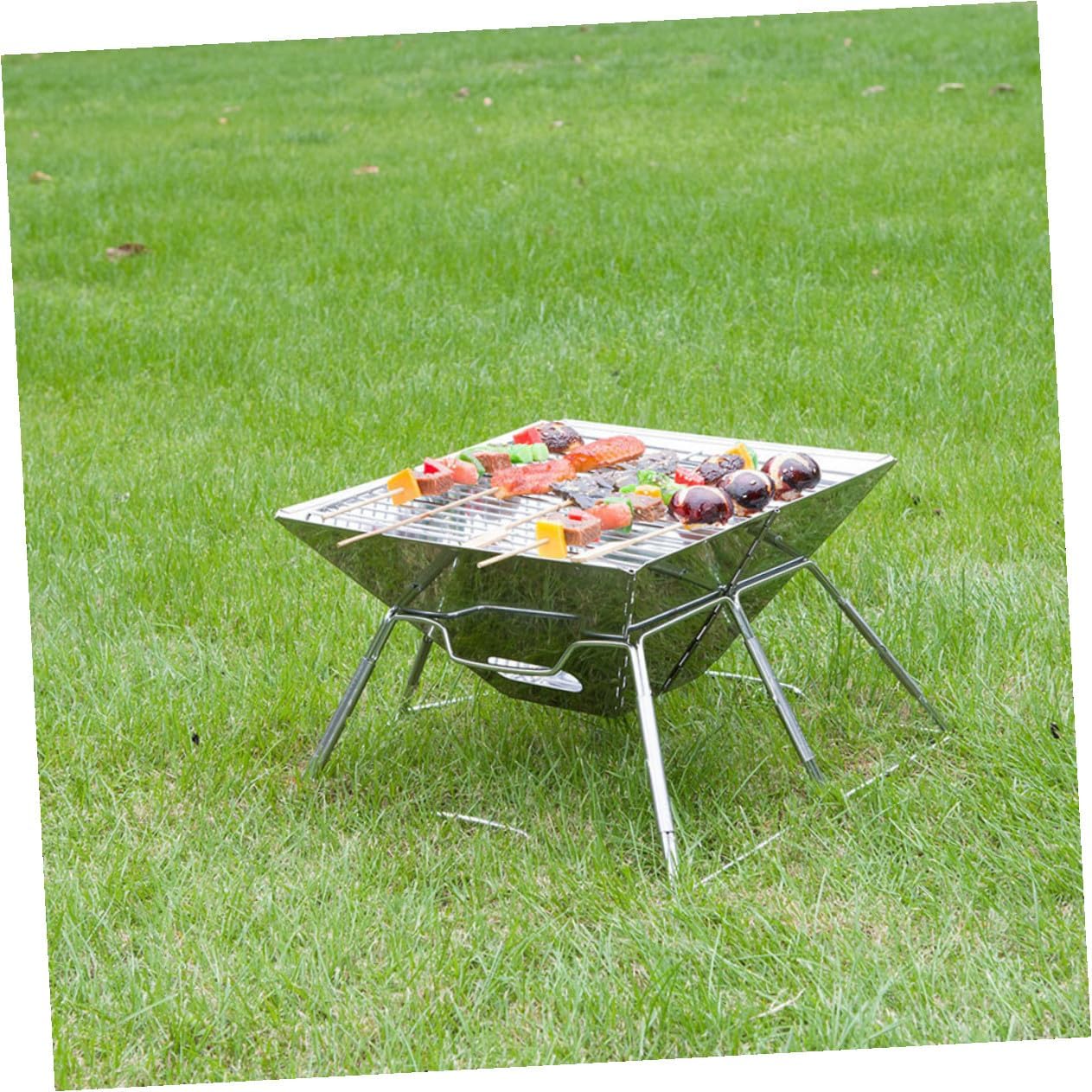 Portable Folding Bbq Grill, Wear-resistant Camping Barbecue Rack, Lightweight Outdoor Portable Grill for Camping and Travel