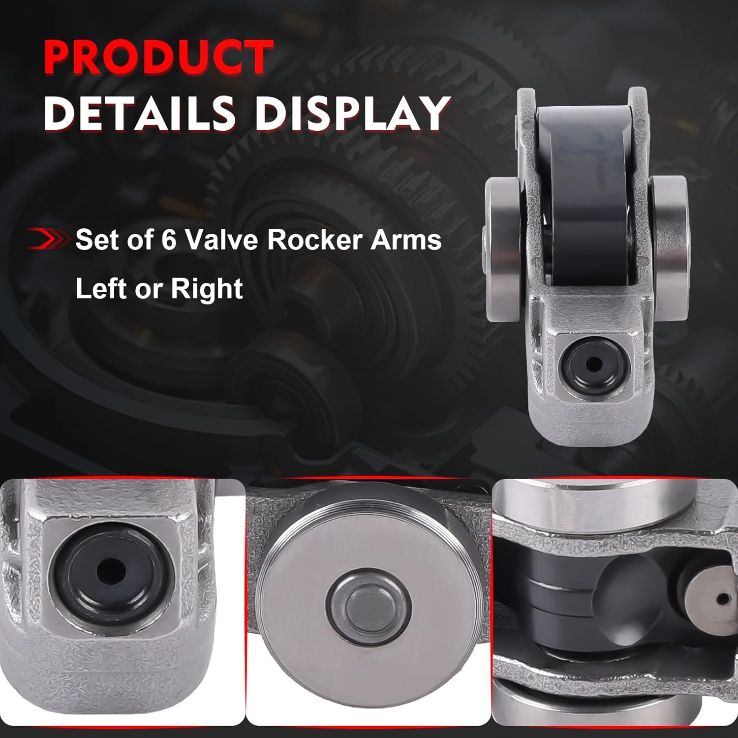 5047896AD 6PCS Valve Rocker Arm Left Or Right, Compatible with Chrysler Pacifica, Dodge Durango, Ram ProMaster 1500 3.6L, Jeep Wrangler, Grand Cherokee, Replaces 5047896AC