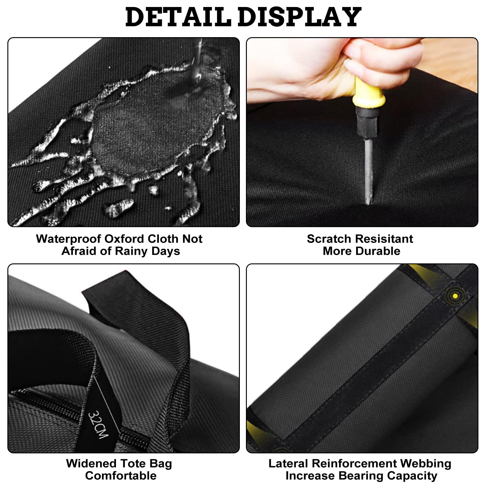 4 sacchetti da 180 l, extra grandi, 600D, Oxford Heavy Duty con chiusura lampo, borsa da viaggio, pieghevole, per coperte, vestiti, biancheria da letto, 100 x 58 x 28 cm