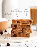Vista 4 de GoMacro MacroBar Barras de proteína vegana orgánica, caramelo salado + chispas de chocolate (barras de 2.3 onzas, 12 unidades)