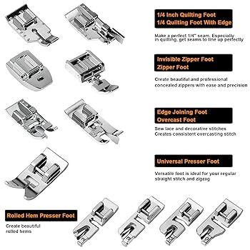 Amazon.com: Sewing Machine Presser Feet Set 42 Pcs for
