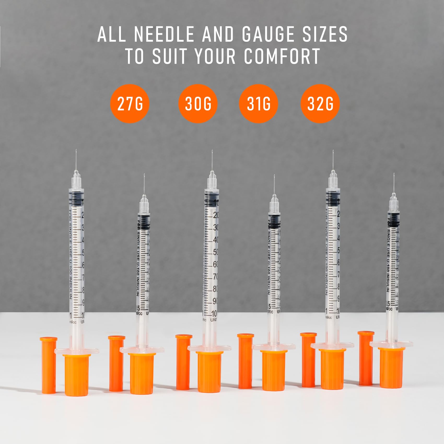 100 Pack 1cc Syringes - 32G Lab Needles -6 100 Pack 1cc Syringes - 32G Lab Needles -6
