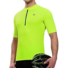 Nepest Cycling Jersey Men Short Sleeve Bike Shirts with 4 Rear Pockets Moisture Wicking Half Zip Road & Mountain Biking