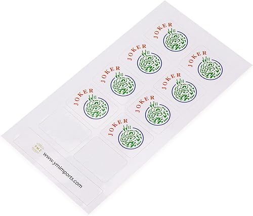 Miniatura 2 de Yellow Mountain Imports Calcomanías de azulejos American Mahjong Joker juego de 8