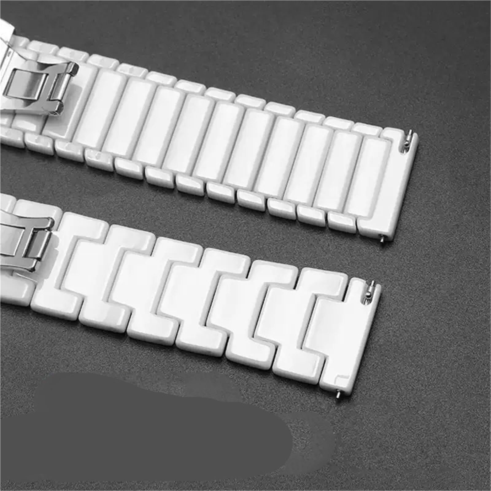 cinturino dell'orologio Cinturino in ceramica bianca, comodo e durevole, accessorio for braccialetti sportivi di ricambio da 22 mm