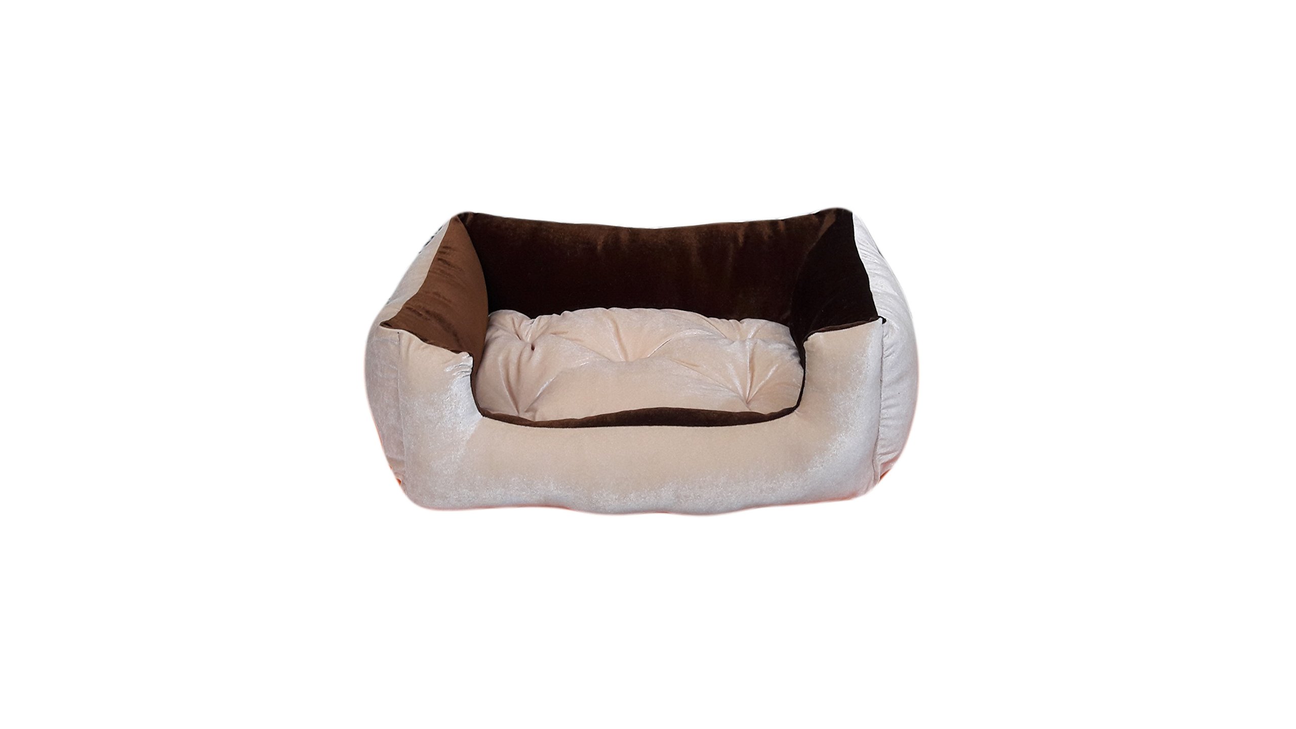 Gorgeous Square Shape Reversible Ultra Soft Ethnic Velvet Bed for Dog/Cat (Orange, Medium) (B09RVBQFQG) Amazon Price History, Amazon Price Tracker