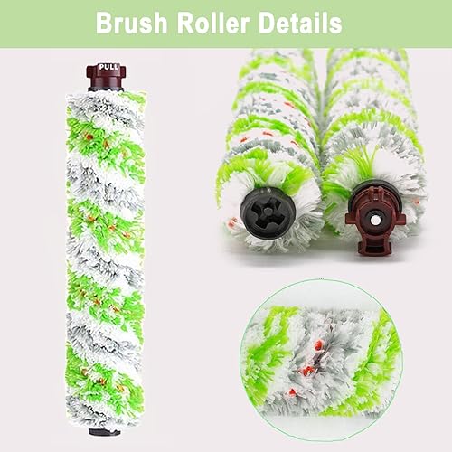 Miniatura 3 de Bvhonwe Paquete de 8 piezas de repuesto para aspiradoras Bissell CrossWave Pet Pro 2306A y CrossWave serie 1785, 4 rollos de cepillo 2460, 4 filtros