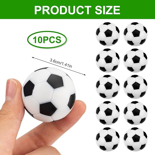 10PCS Palline Biliardino da 36 mm Alta Qualità e Silenziose, Calcio Balilla Professionale, Perfette per Biliardino - 2