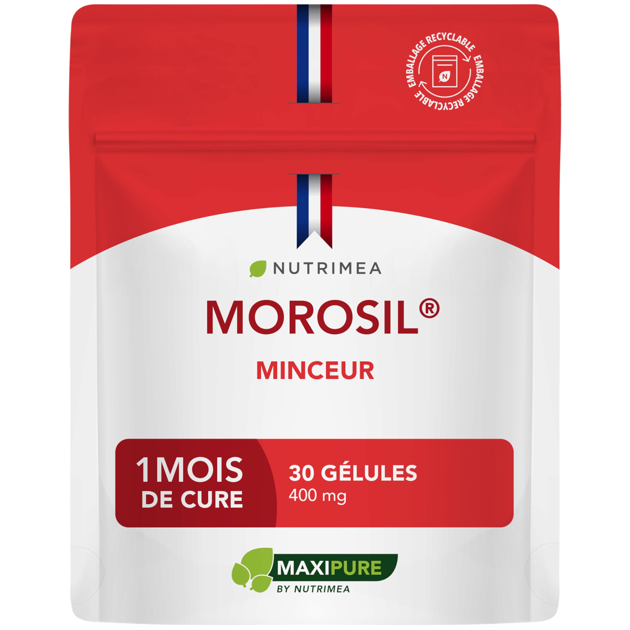 MOROSIL – 400 mg – Patented Orange Moro Extract – 1 Month of Cure – 30 Vegan Capsules – Nutrimea – Made in France