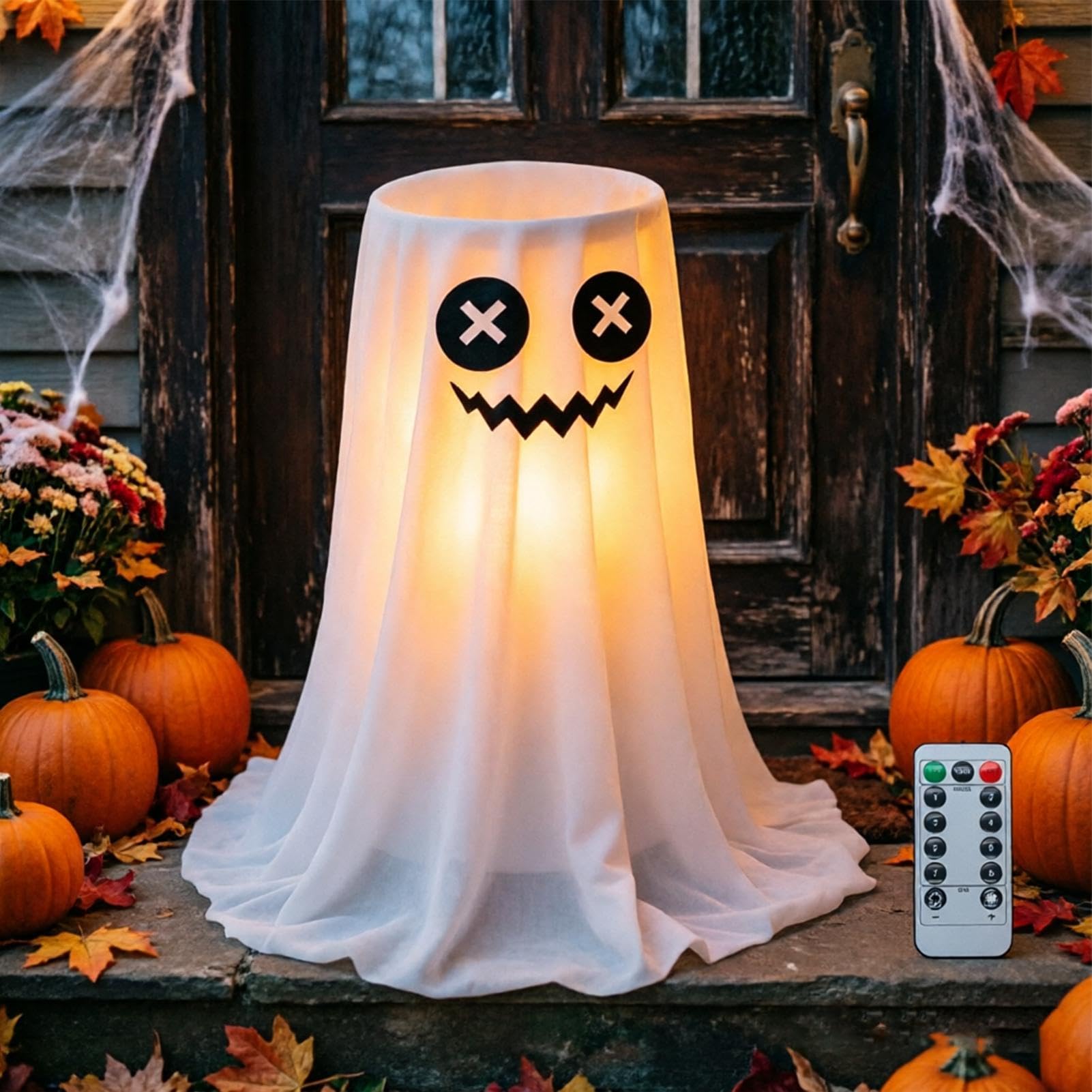 Ghost Candy Bowl Stand - Halloween Decor con luce LED