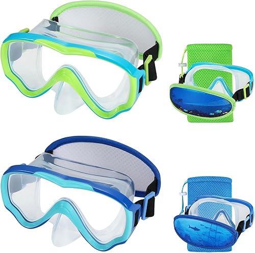 Miniatura 7 de Gafas de natación para niños de 6 a 14 años, máscara de buceo sin enredos, gafas de agua, cubierta de nariz para jóvenes y jóvenes