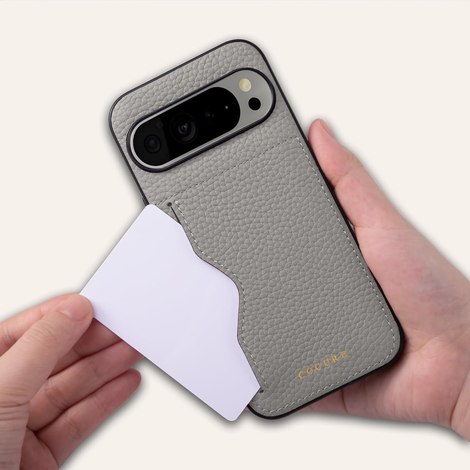 COGURE コグレ Google Pixel 8 ケース 本革 シュリンクカーフレザー カード入れ 耐衝撃 シンプル おしゃれ ギ