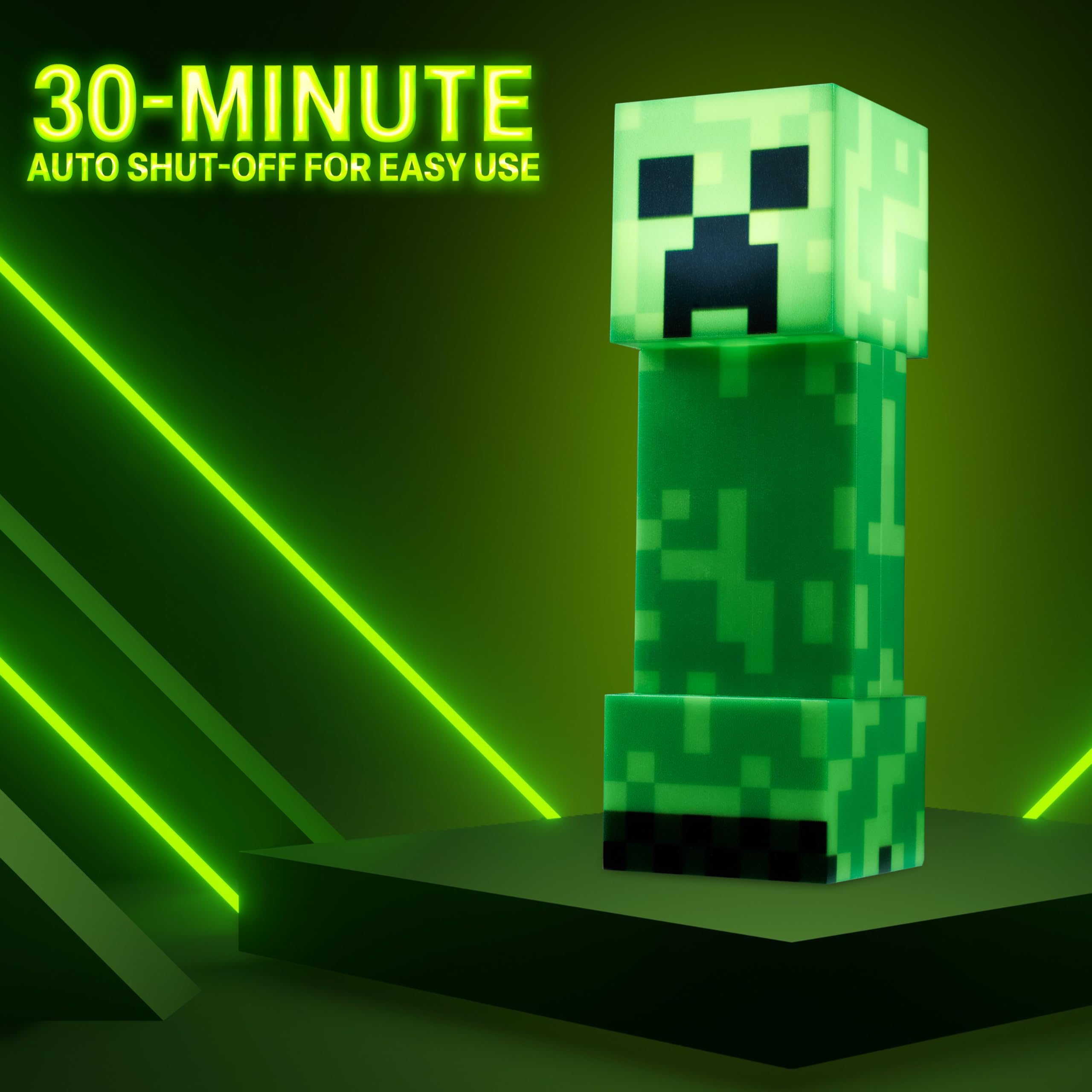 Minecraft Creeper latarka nocna dla dzieci, latarka 2 w 1 i lampa z zasilaniem USB i baterią, dekoracja sypialni, oświetlenie biurkowe, prezenty dla graczy dla chłopców