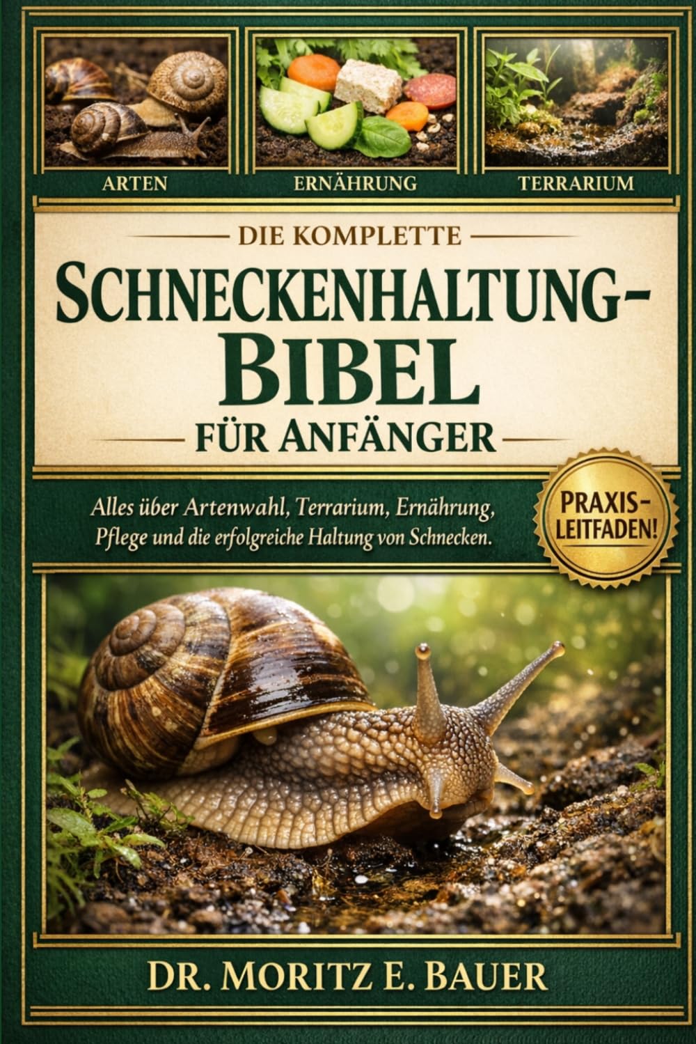 DIE KOMPLETTE SCHNECKENHALTUNG-BIBEL FÜR ANFÄNGER: Alles, was Sie über die Schneckenhaltung wissen müssen : Artenwahl und Verhalten, Einrichtung.....tägliche Pflegeroutinen für Anfänger und Liebhaber.