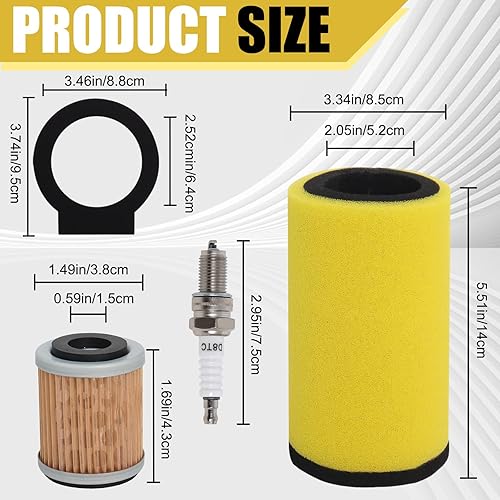 Miniatura 3 de Podoy filtro de aceite y aire con bujía para Yamaha Timberwolf 250 Big Bear 350 Moto-4 250 350 Kodiak 400.