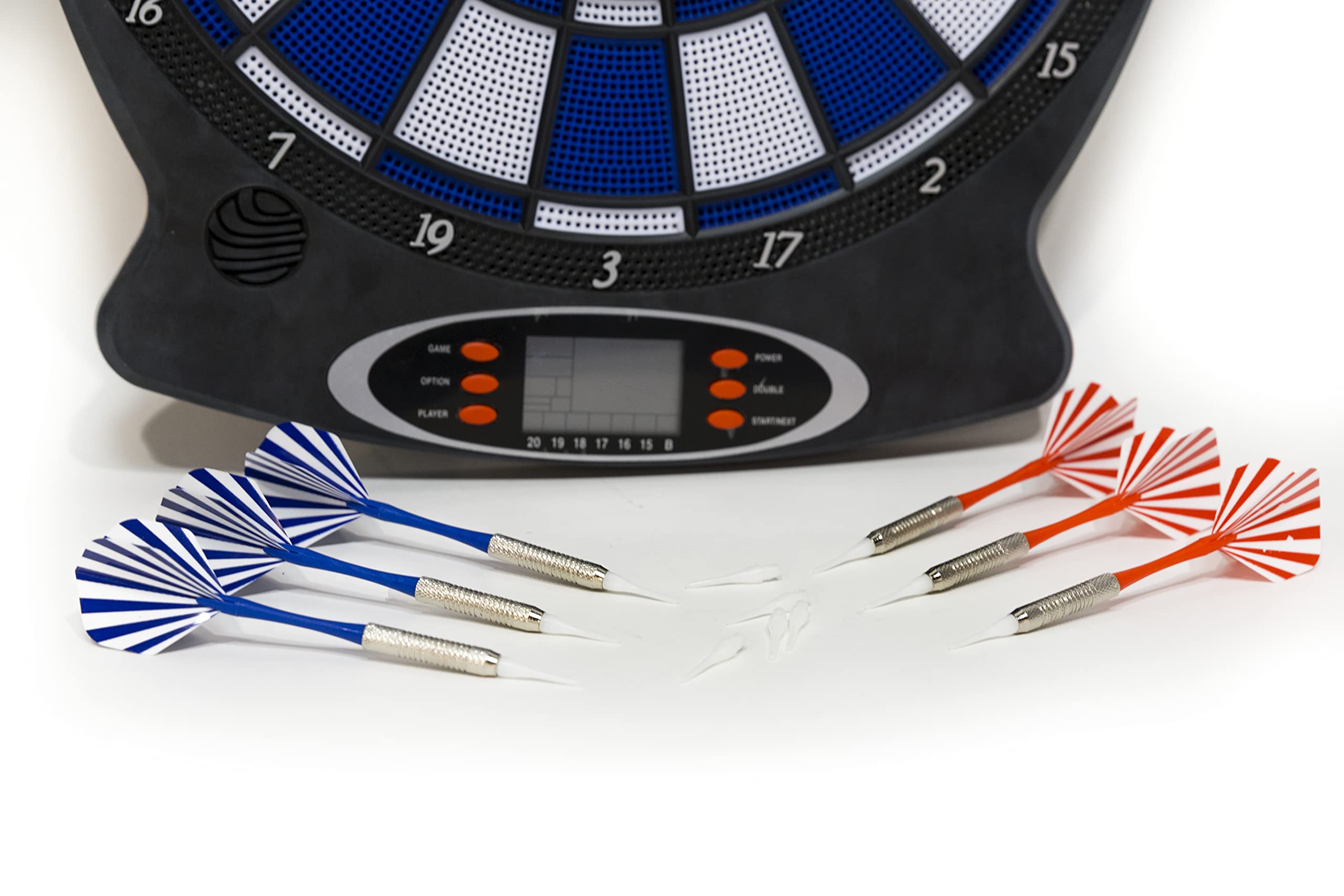Diana Electronica Digital. Incluye 6 Dardos para 8 Jugadores y Puede Grabar hasta 18 Juegos. Marcador de Pantalla LED y Efectos de Sonido | DHG