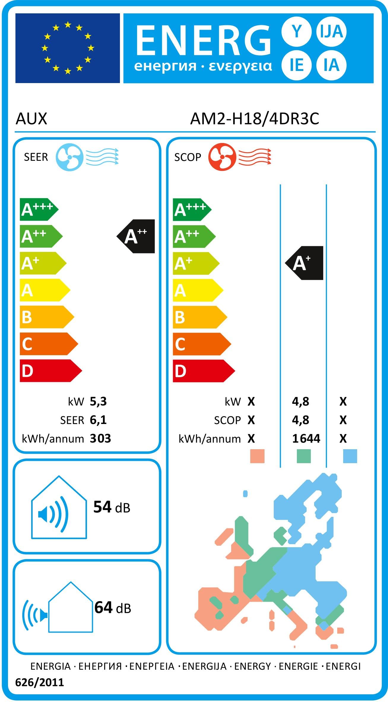 NTG 12000 BTU Kühlen Heizen WLAN A++ R32 NTG 12000 BTU - Kühlen