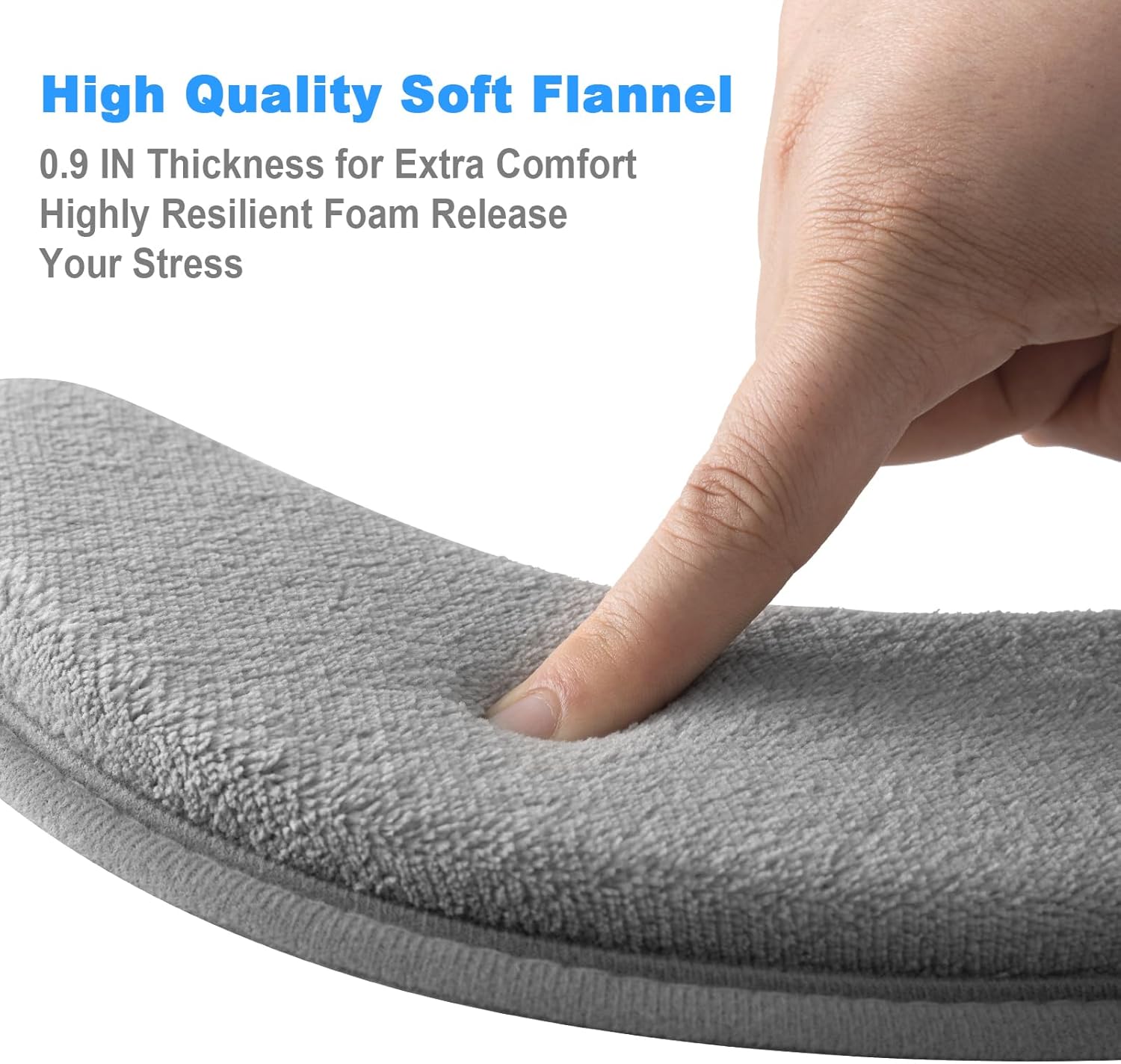 Soft Thicker Flannel Bathroom Toilet Seat Cover, 2 Pack Non Slip Warmer Comfortable Seat Cushions with Memory Foam, Easy Install with Self-Adhesive Tape, Reusable Toilet Lid Cover (Brown,Grey)