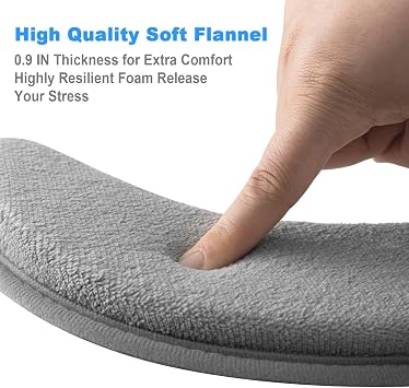 Soft Thicker Flannel Bathroom Toilet Seat Cover, 2 Pack Non Slip Warmer Comfortable Seat Cushions with Memory Foam, Easy Install with Self-Adhesive Tape, Reusable Toilet Lid Cover (Brown,Grey)
