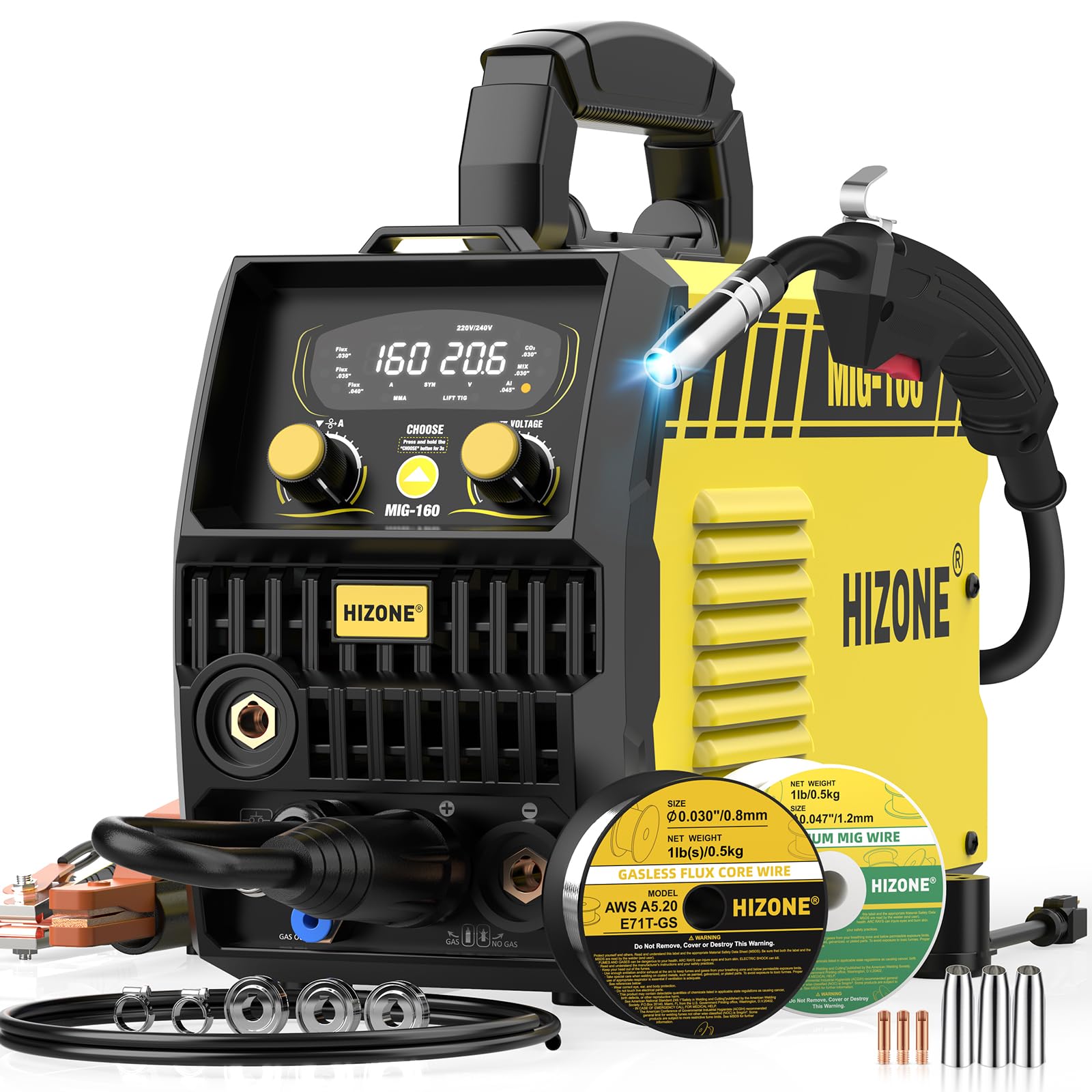 HIZONE 160A 6-in-1 Multifunctional MIG Welder