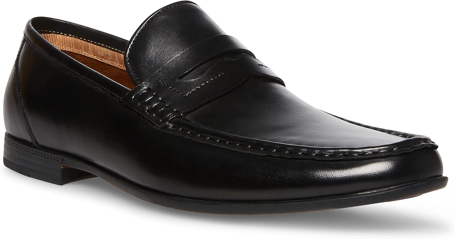 Steve Madden Men's Korbin Loafer, Black, 7.5