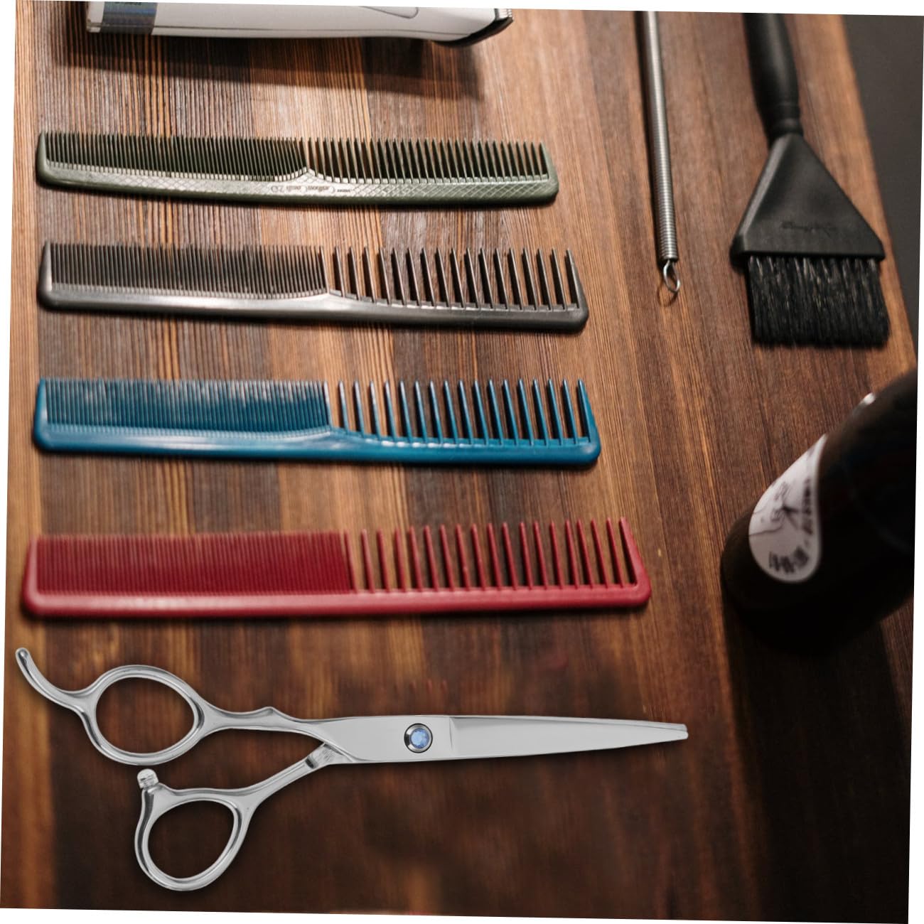 BESTYASH Ciseaux de Coiffure pour Gauchers Professionnels en Acier Inoxydable 6 Pouces, Ensemble 2 Pièces Argenté Ergonomique pour Usage Professionnel et Amateur