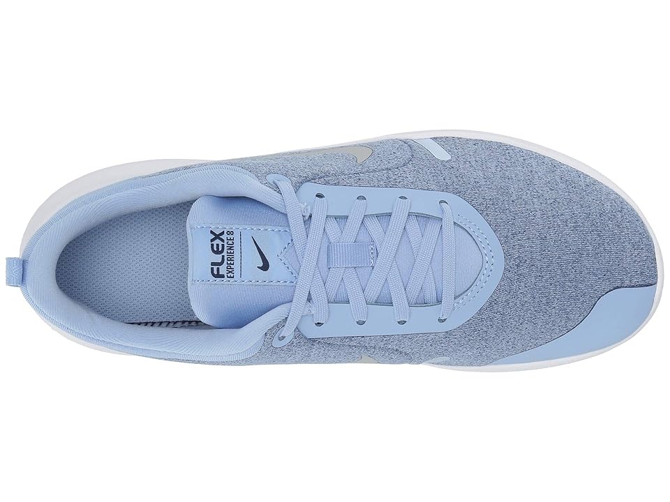 

Nike Flex Experience RN 8 (Aluminum/Metallic Silver/Blue Void/White) Women's Running Shoes
