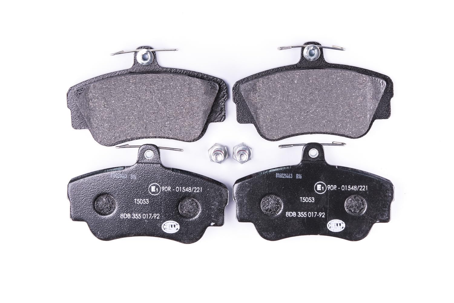 HELLA 8DB 355 017-921 Brake pad set - not prepared for wear indicator - T5053 - for e.g. VOLVO