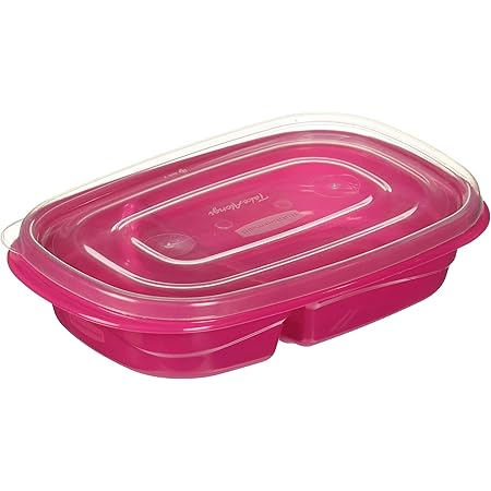 Rubbermaid TakeAlongs Sandwich Food Storage Containers, 3.7 Cup, Colors may vary