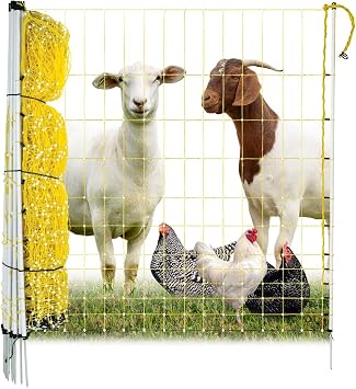 Premier 1 Yellow Electric Chicken Net with Posts 48"H x 164L