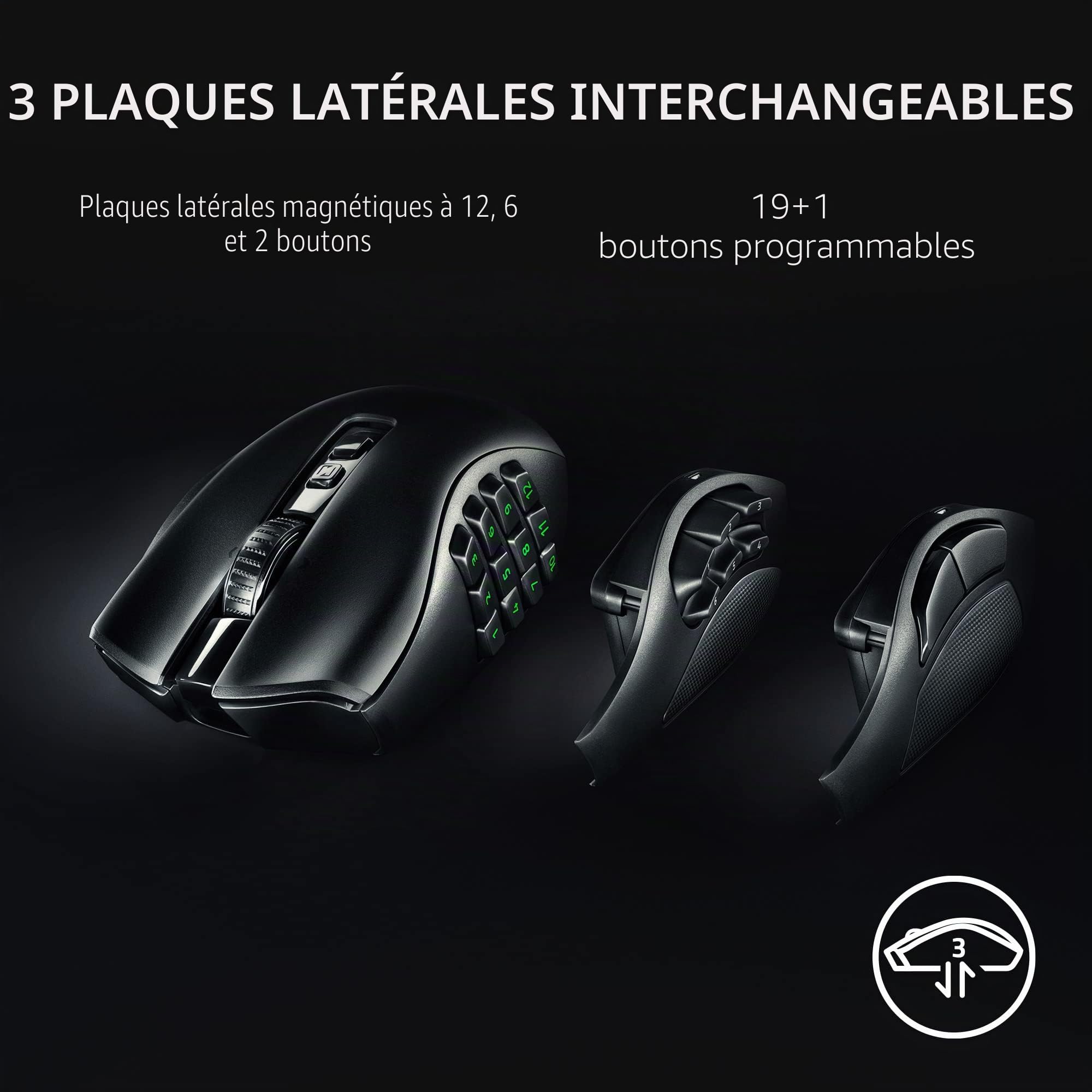Razer Naga V2 Pro Kabellose MMO-Gaming-Maus Maus mit neigbarem HyperScroll Pro-Mausrad (RZ01-04400100-R3A1)