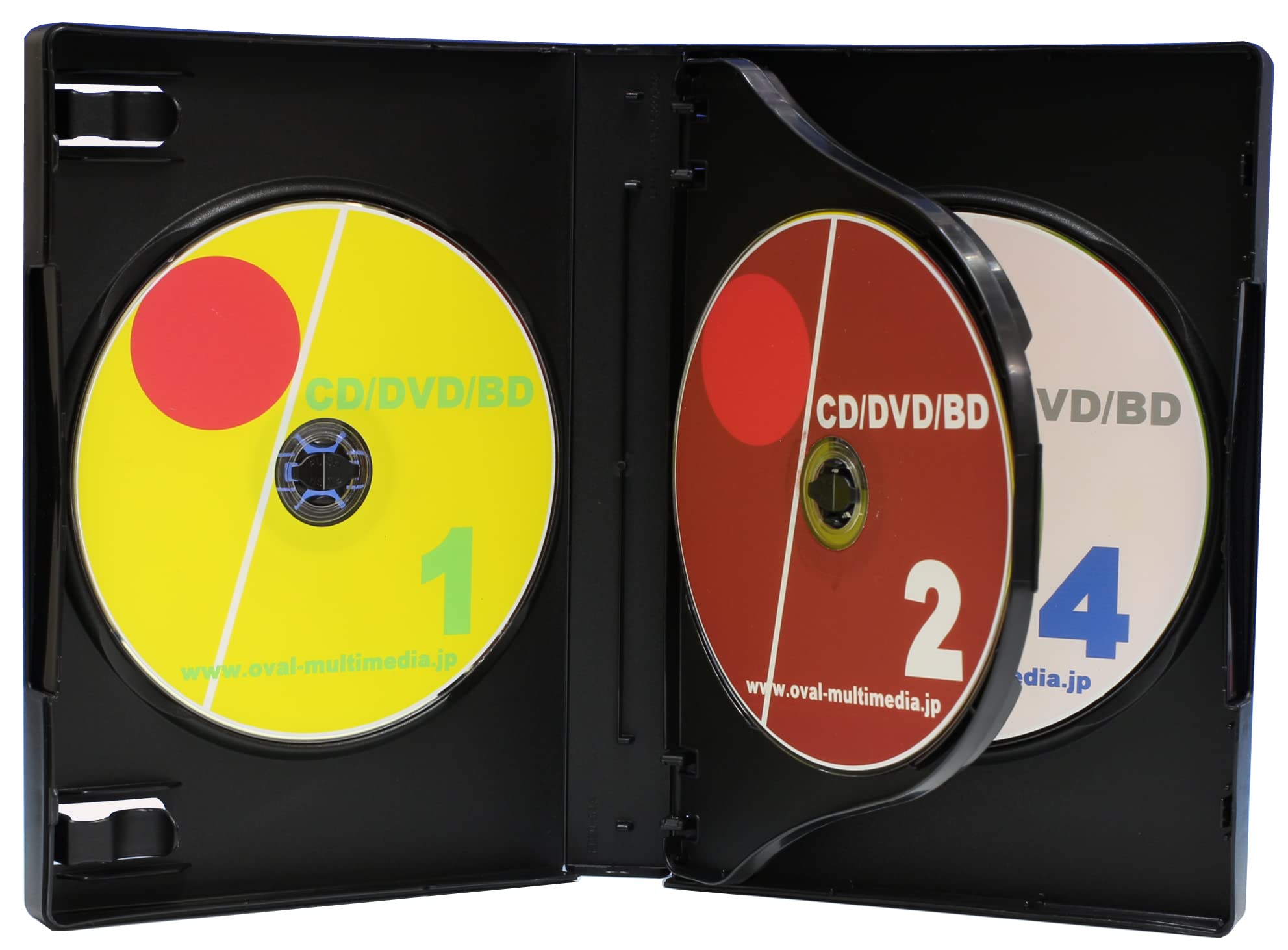 Amazon.co.jp: オーバルマルチメディア DVDケース 27mm厚に4枚収納