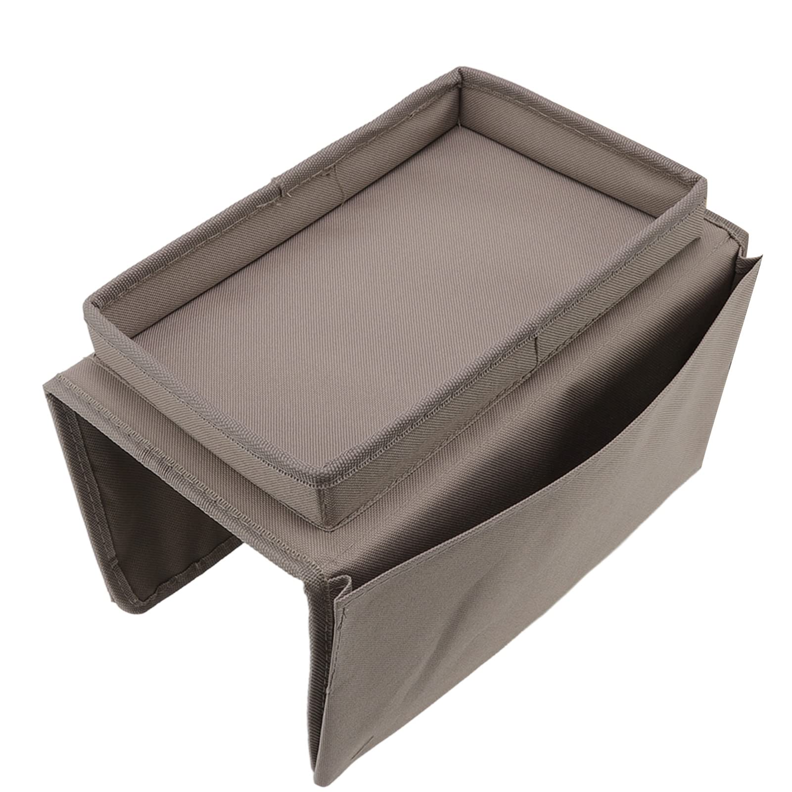 Sofa Tray Storage Table, 600D Oxford Fabric Sofa Side Pocket Sofa Arm Storage Cup Holder Folding Arm Storage Rack Smart Storage for Living Room Bedroom (Coffee)