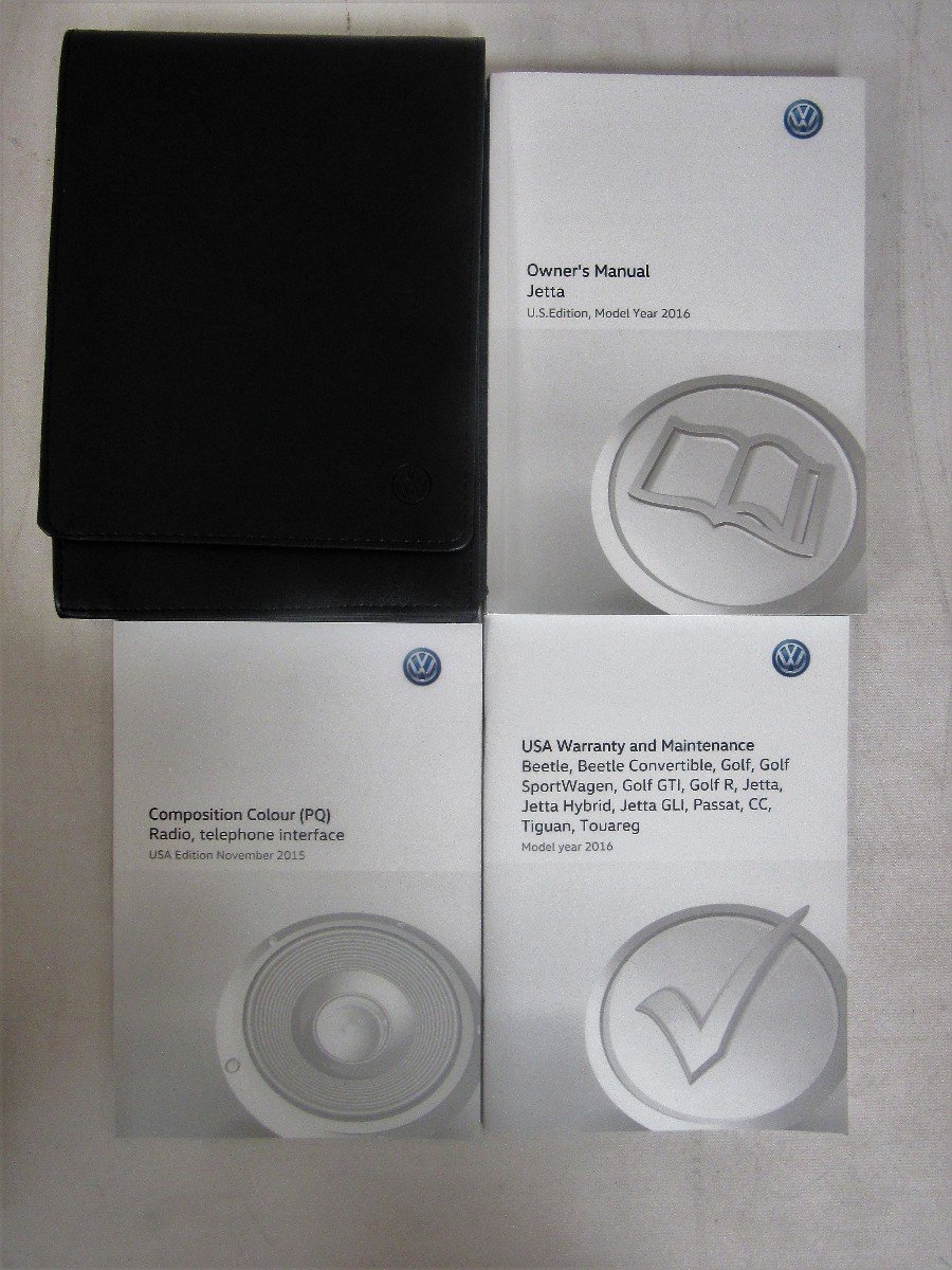 2016 Volkswagen Jetta Owner's Manual in a black leatherette case