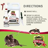 Vista 7 de Natural Armor Repelente de menta para ratones/ratas y roedores. Spray natural para uso en interiores y exteriores, escudo contra roedores - 128 fl