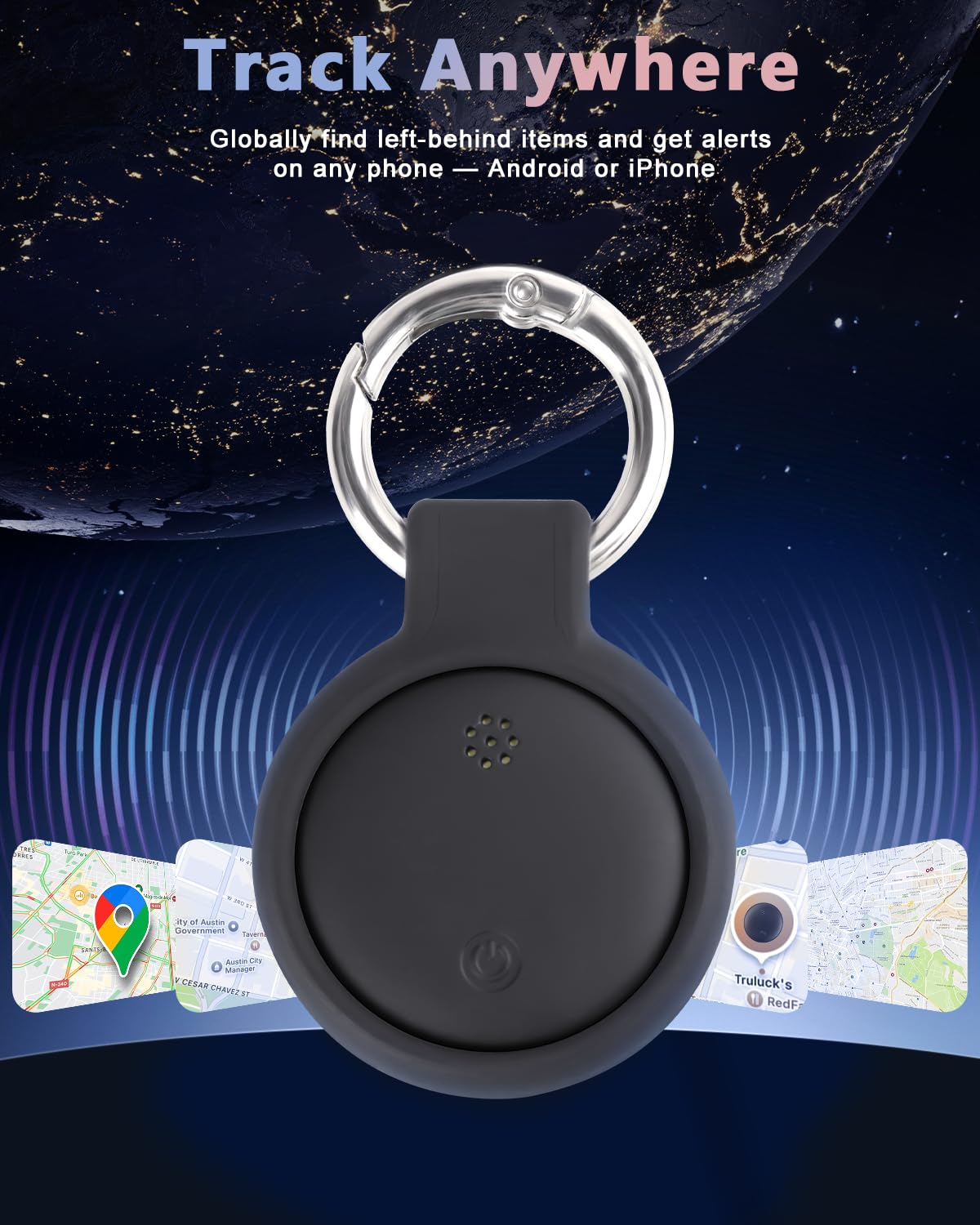 Dual System Bluetooth Tracker per iOS e Android: Smart Tag Confezione da 4 - Compatibile con Apple Find My (iOS) e Google Find Hub (Android) per chiavi, bagagli, portafogli, veicoli - Localizzatore