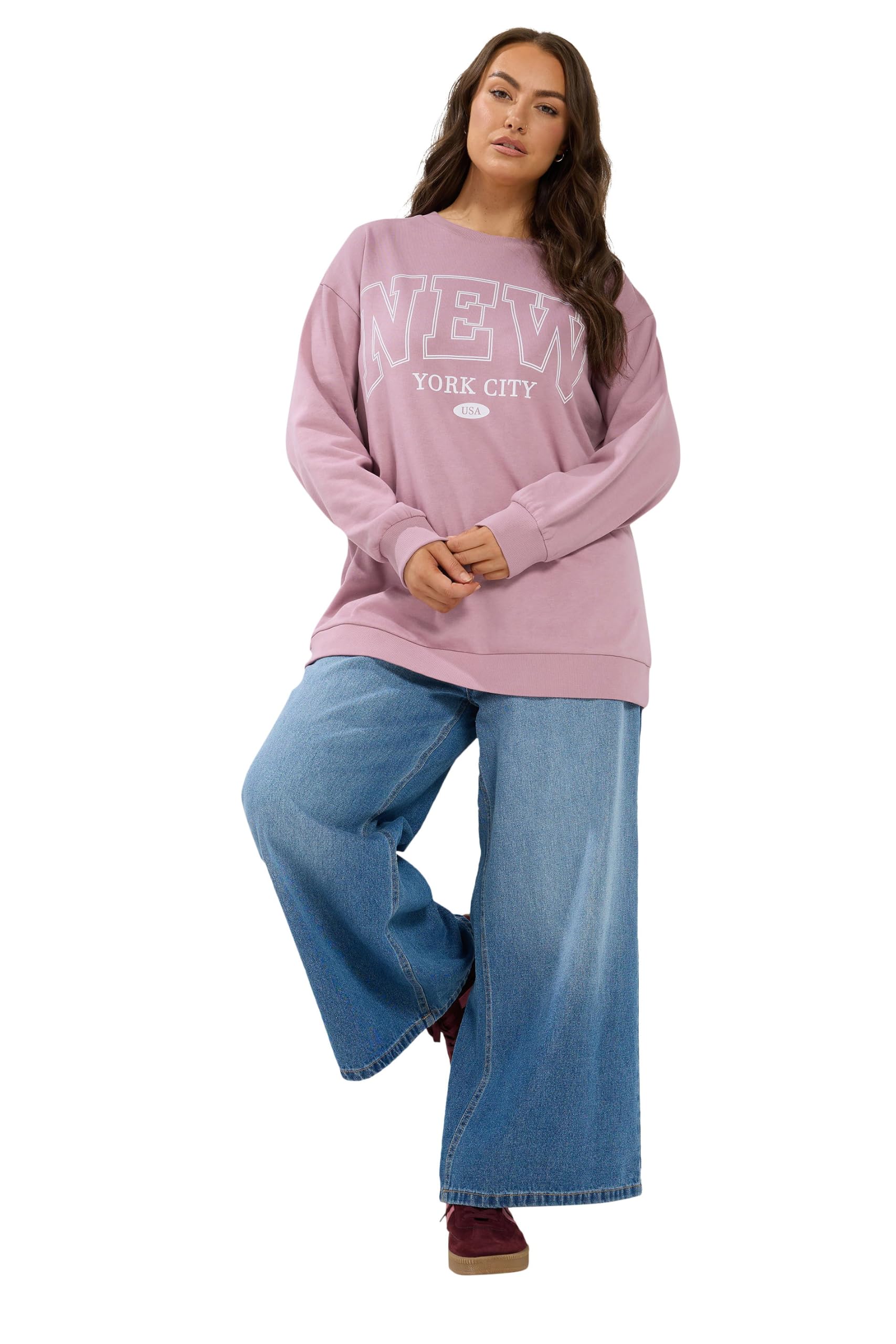 Yours Curve 'New York City' Sweatshirt - Women's - Plus Size Curve
