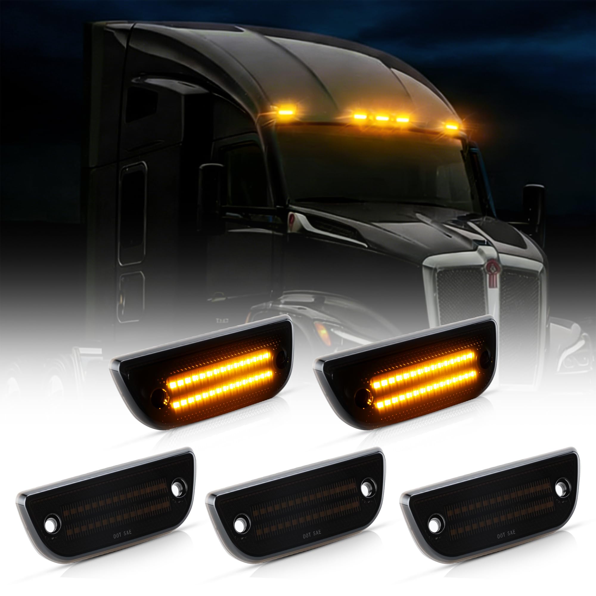 Amazon.com: D-Lumina 5PCS LED Cab Roof Marker Lights Cab Roof Top