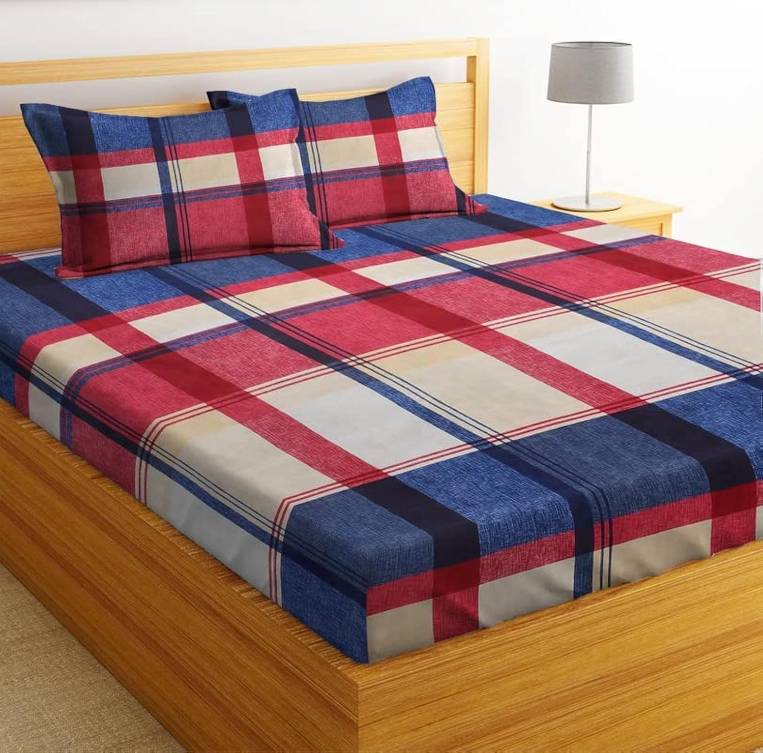 BSB HOME Floral Bed Sheets - King Size, Powder Blue -32