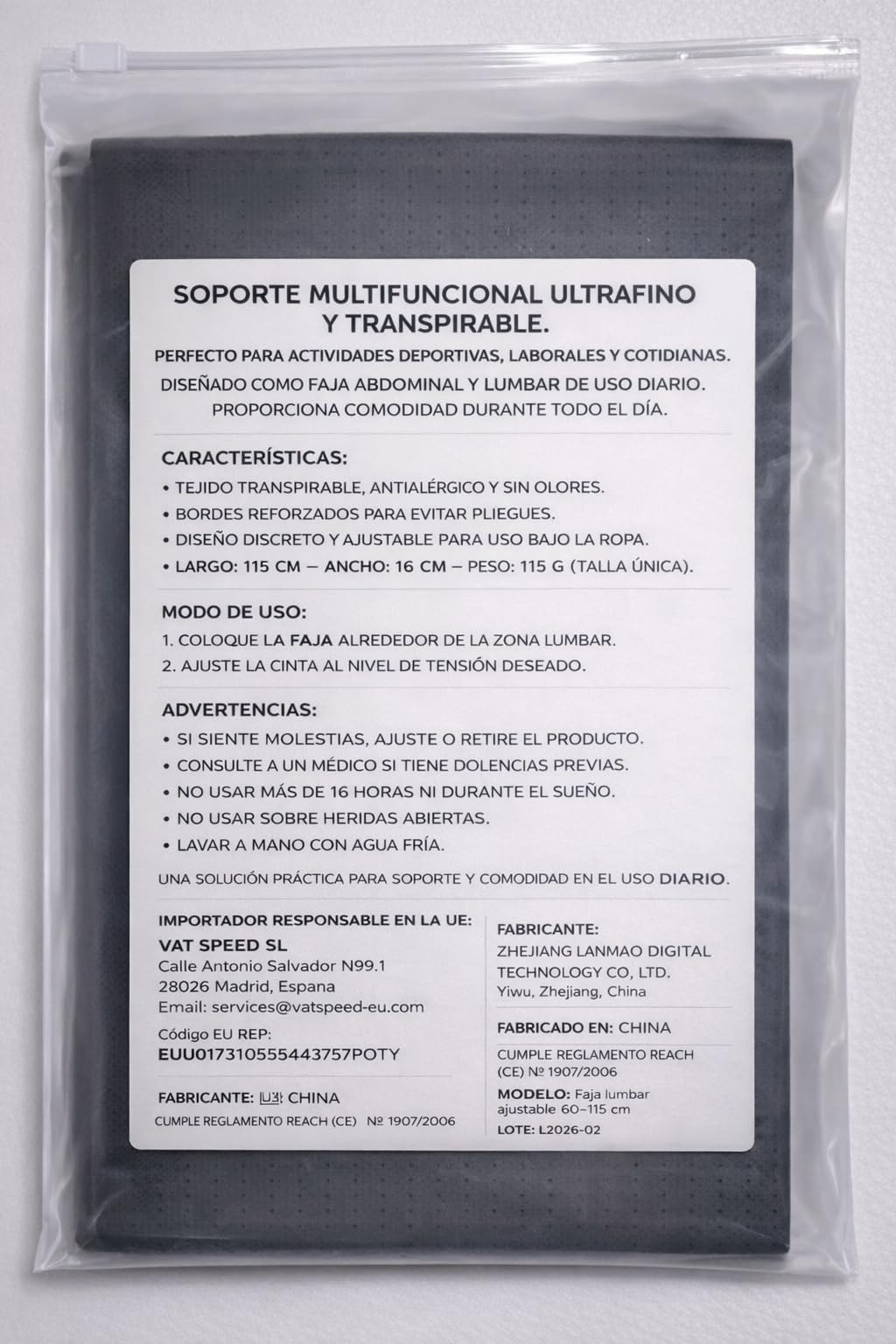 Genérico Ceinture lombaire pour homme et femme - Ceinture lombaire réglable et respirante pour le dos et la posture - Idéale pour le sport, le travail et l'utilisation quotidienne - Ne donne pas de