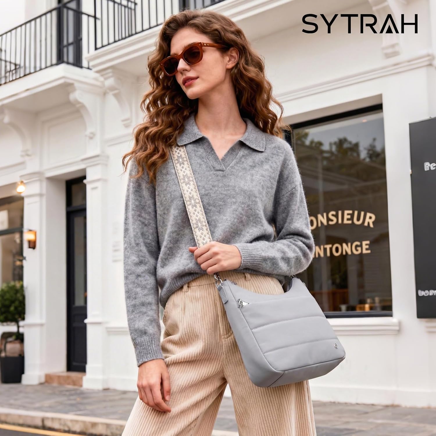 Anti Theft Crossbody Purse Hobo Crossbody Bags for Women, Quilted Puffer Bag Slouchy Built-in Wallet & RFID Blocking - Image 3