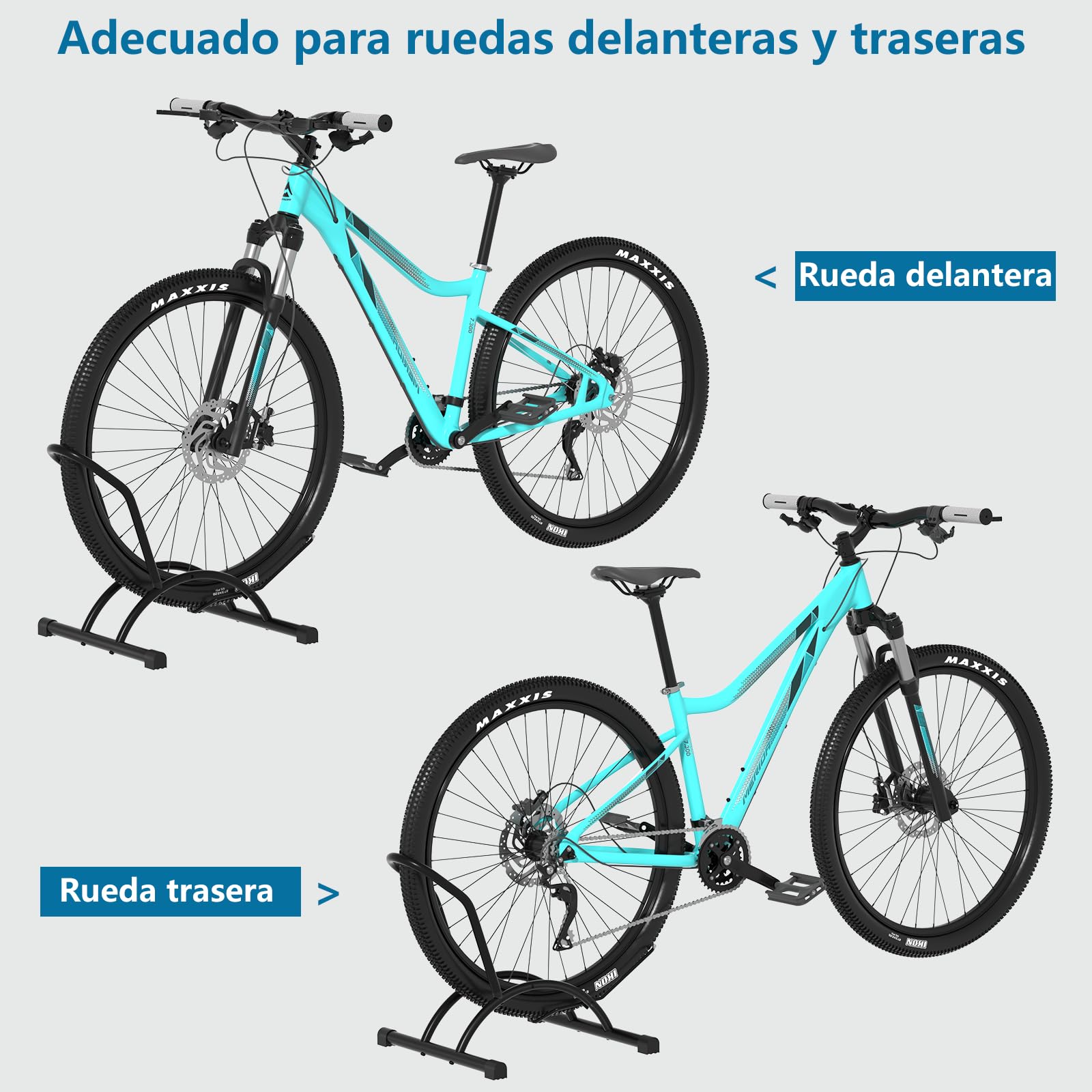 Urban Deco Soporte Bicicleta Suelo, Soporte para Aparcar Aparcamiento para Bicis de Suelo, Caballete Bicicleta Interior y Exterior