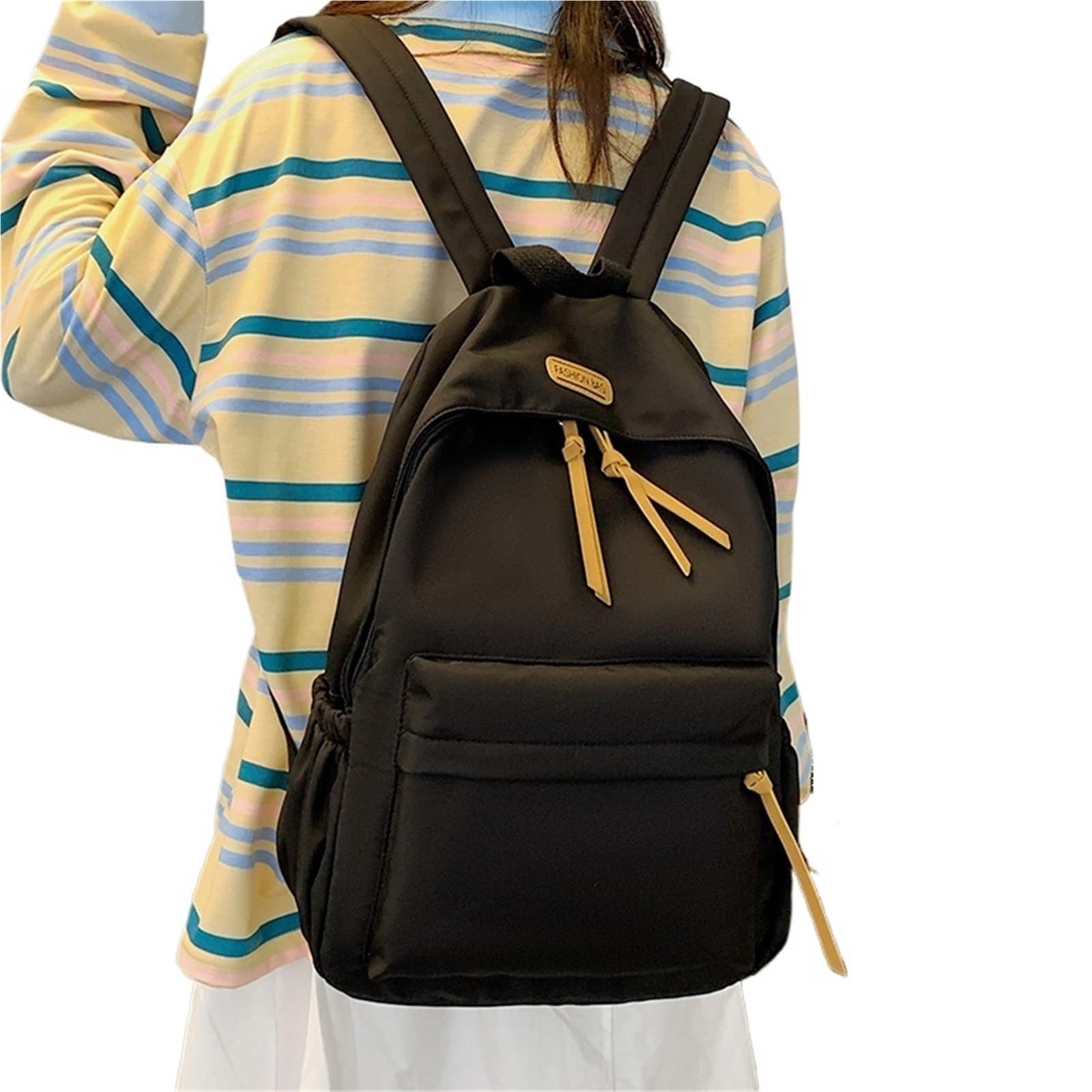 Mochila Escolar Bolsas de viaje for hombres y mujeres, mochilas multifuncionales gran capacidad for campus, for portátiles universitarios Saliendo(Orange)