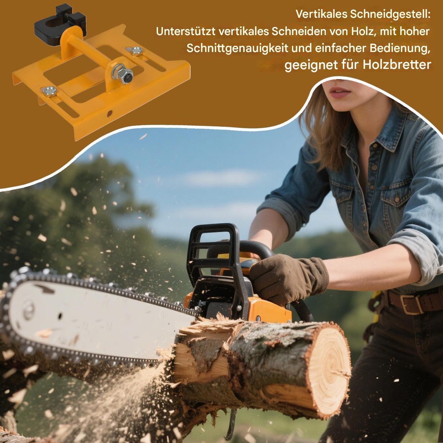 Guida Motosega Portatile, attrezzo segheria, accessorio fresatura, guida | Guida Legno Rastrelliera Piana Aperta Per Interni, Officina, Patio, Giardino, Falegnami, Costruttori, Fabbri