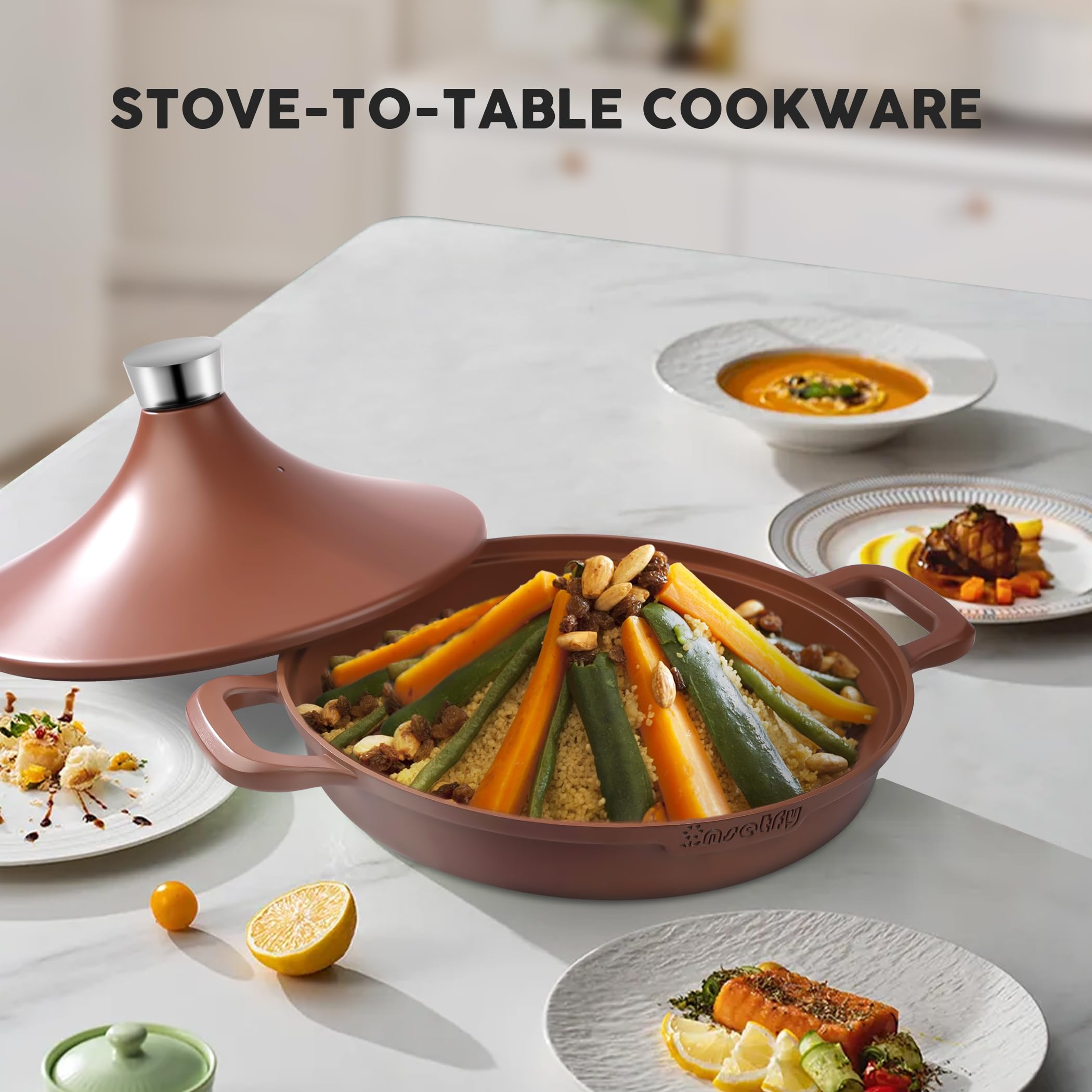 INSETFY Non-Stick Frying Pan - 11" & 3QT Tagine -3